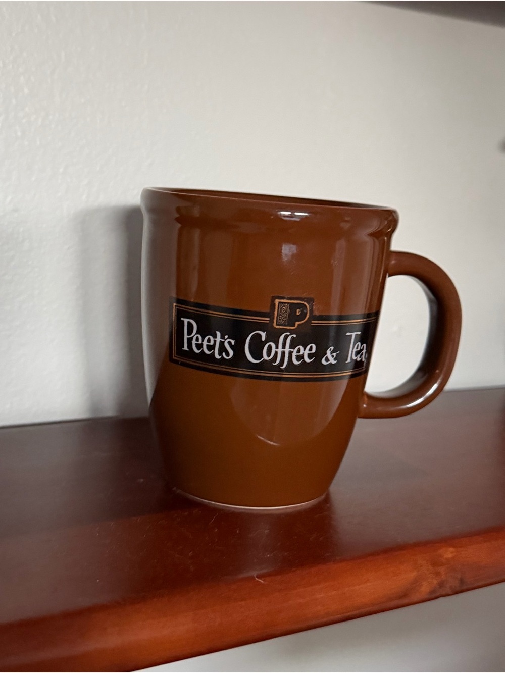 Peet’s Coffee Brown Ceramic Mug